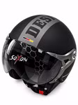 Soxon SP-325 Plus Schwarz Motorradhelm Gr. XS 53-54 cm