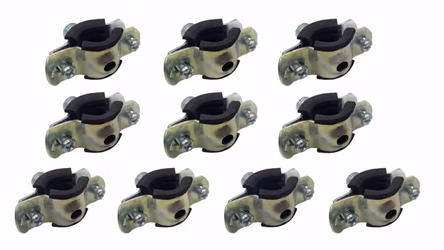 10x Rohrschelle Mit Gummieinlage 25 bis 30 mm