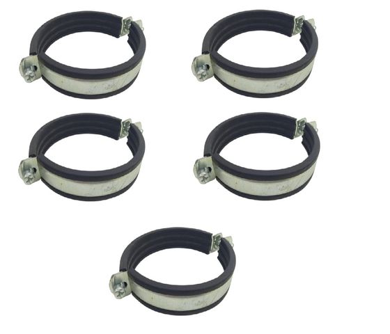 5x Sikla pipe clamps 140 146 with sound insulation lining and rubber lining