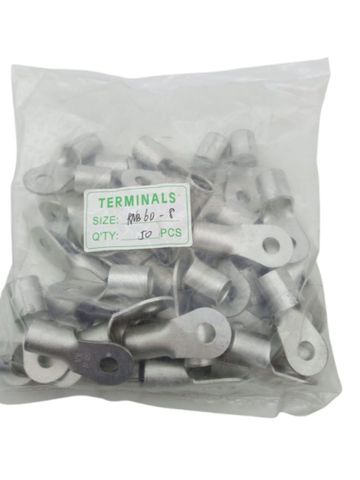 50x RNB 60-8 Tube Cable Lugs M8 60mm² Cable Lugs