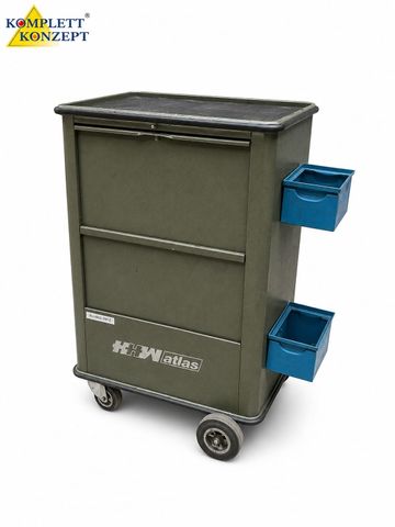 H+W Atlas Tool Cart Workshop Cart Filled 4 Drawers Wera Tools