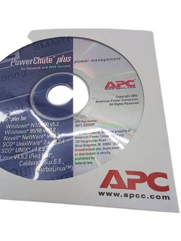 APC 991-2000F PowerChute plus CD-ROM Software PowerStack
