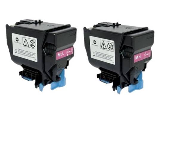 2x Konica Minolta TNP49M A95W350 Magenta Toner for bizhub C3851
