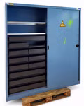 Garant Werkzeugschrank Schubladenschrank mit Auszügen Schiebetür Metallschrank