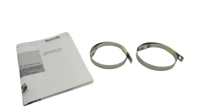 2X Rexroth R961400958 Steel Band Set Pneumatic Ø25/40 mm