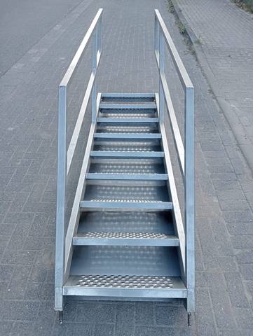 Stable Aluminum Staircase Platform Staircase approx. 3.00 m Staircase with Railing