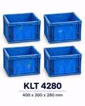 4x Stapelkisten RL-KLT 4280 Box Behälter 400x300x280 mm blau