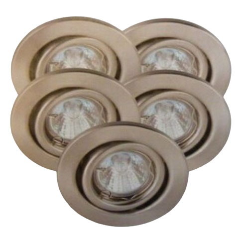 Bonus Halogen Recessed Light Set Swiveling Dimmable 5x20 Watt incl. Transformer