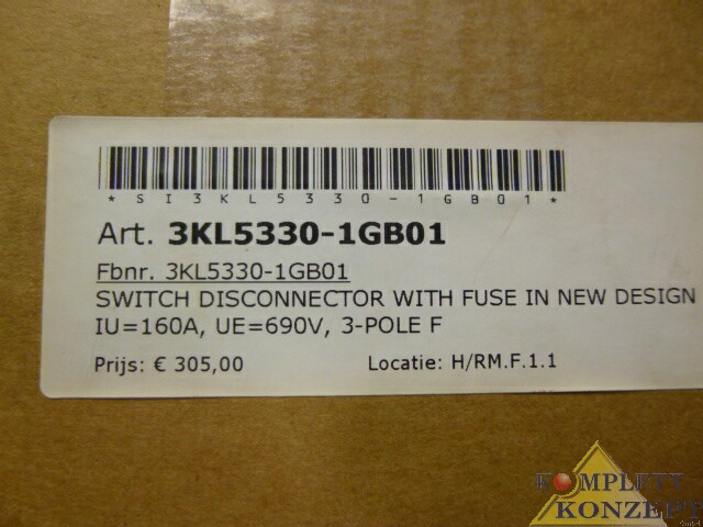 Siemens 3KL5330-16B01 Lasttrennschalter für elektrische Anlagen