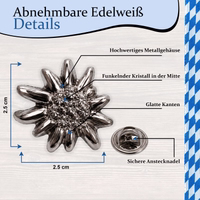Size-Images-1006-Edelweiss-1x-Paar-Trachten-Edelweiss-Accessoires--dekorative-Edelweiss-Metallnieten--traditionelle-Trachtenverzierungen--Ersatz-fuer-beschaedigte-Edelweiss-Elemente--Edelw.jpg