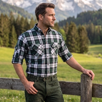 Lifestyle03-1013-GW1211-Jagdhemd-fuer-Herren--Gruen-kariertes-Jagdhemd--Baumwoll-Jagdhemd-mit-langen-aermeln--German-Wear-Jagdhemd--Outdoor-Jagdhemd-mit-gruenem-Karomuster--Kariertes-Baumw.jpg