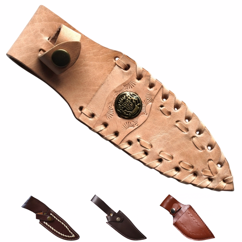 Beige knife sheath genuine leather 4 Colors show of genuine leather knife sheath for hunting