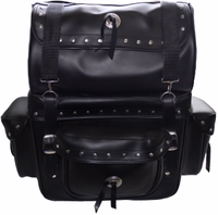 Premium Motorrad-Satteltasche und Sissybar-Tasche in Schwarz, strapazierfähig mit Rucksackriemen. Praktische Motorradtasche für Sissybar und Stauraum. Motorrad-Taschen und Satteltaschen online bei German Wear kaufen.
