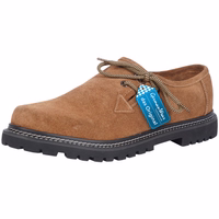 German Wear Traditional Costume – The Original: Classic Bavarian haferl shoes crafted from 100% suede, featuring a short shaft, round toe cap, side-laced design, and lace-up fastening for timeless style and exceptional craftsmanship.