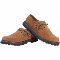 Explore our elegant Bavarian-inspired shoes in chestnut, crafted from 100% suede leather. With a refined dark brown hue and rubber soles, these traditional yet stylish shoes offer both classic charm and modern sophistication. Buy online now!