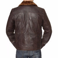 Men fashion Nappa-leather jacket. Very soft material providing great comfort while wearing. Dark Brown Men's Nappa-Leather Jacket. Crafted from high-quality lamb-nappa leather, it features a fur collar, secure pockets, and a stylish design. An absolute eye-catcher, designed by German Wear. Free worldwide returns.