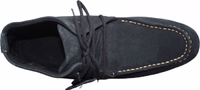 Herren-Desert-Knöchelstiefel Innenansicht handgefertigter Lederschuhe – klassisches Dunkelblau, edles seitliches Schnürdesign, hochwertige Handwerkskunst, feinstes Leder für unvergleichlichen Komfort und Stil.