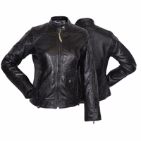 Front & rear view of a classic black lamb Nappa leather blazer jacket Trend411J. Crafted for comfort &durability, it's perfect for everyday wear. Order now for free worldwide returns. Free next-business-day delivery