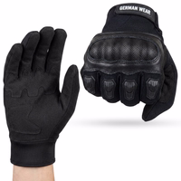 Vorder- und Rückansicht der Premium-Kalbslederhandschuhe GW400G. Aus hochwertigem Kalbsleder gefertigt, bieten diese schwarzen Motorradhandschuhe unvergleichlichen Komfort und Langlebigkeit für ein erstklassiges Fahrerlebnis. Auf Lager mit kostenloser Lief