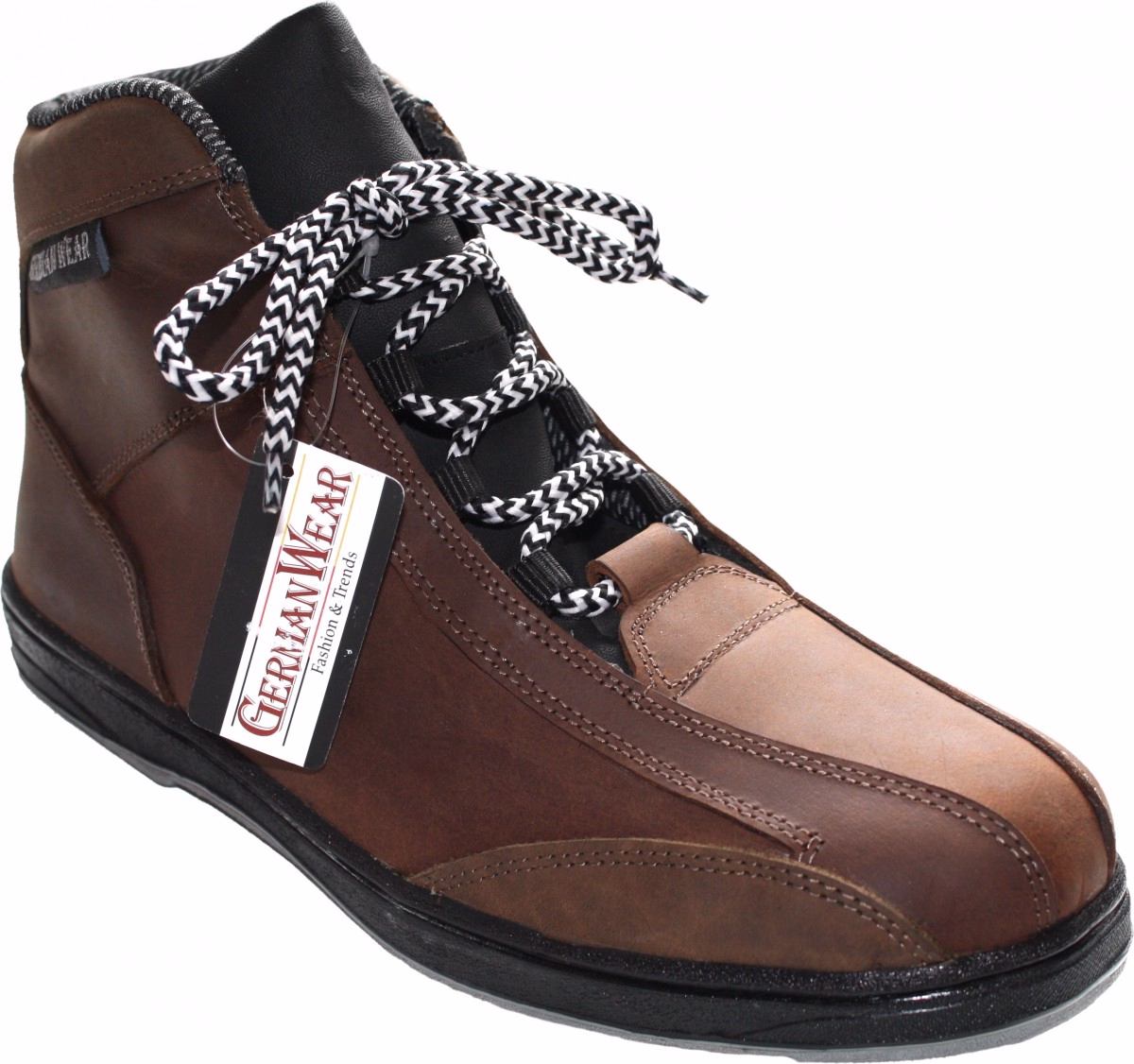 Handgefertigte Nubukleder-Wanderschuhe – Vorderansicht von Freizeit-Knöchelstiefeln, aus feinstem 100 % echtem Rindsleder gefertigt für Haltbarkeit und Komfort. Premium-Qualität, stilvoll und vielseitig für den Outdoor-Einsatz.