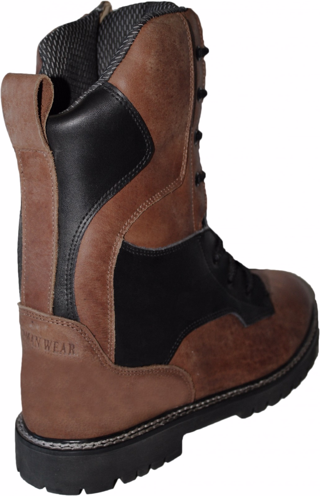 Herren Nubukleder-Wanderschuhe Herren echte Cowhide-Nubukleder-Schuhe Rückansicht – Elegante und stilvolle handgefertigte Wanderschuhe – Atmungsaktive Lederschuhe für Abenteuer, Komfort und Langlebigkeit – Perfekt für Outdoor-Enthusiasten