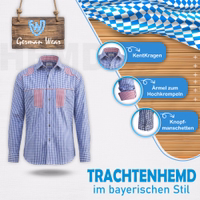 1-1596-GW1242-Blue-Bayerisches-Trachtenhemd--Herren-Trachtenhemd-fuer-Lederhosen--traditionelles-Hemd-aus-100---Baumwolle--kariertes-bayerisches-Hemd--bequemes-Baumwollhemd-im-deutschen-St.jpg 1-1596-GW1242-Blue-Bayerisches-Trachtenhemd--Herren-Trachtenhemd-fuer-Lederhosen--traditionelles-Hemd-aus-100---Baumwolle--kariertes-bayerisches-Hemd--bequemes-Baumwollhemd-im-deutschen-St.jpg