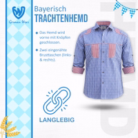 3-1596-GW1242-Blue-Bayerisches-Trachtenhemd--Herren-Trachtenhemd-fuer-Lederhosen--traditionelles-Hemd-aus-100---Baumwolle--kariertes-bayerisches-Hemd--bequemes-Baumwollhemd-im-deutschen-St.jpg 3-1596-GW1242-Blue-Bayerisches-Trachtenhemd--Herren-Trachtenhemd-fuer-Lederhosen--traditionelles-Hemd-aus-100---Baumwolle--kariertes-bayerisches-Hemd--bequemes-Baumwollhemd-im-deutschen-St.jpg