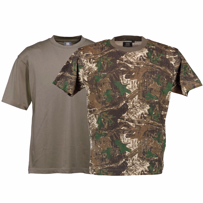 Hunting T-Shirt for lederhosen Trachten-fashion Camo Forest/Olive