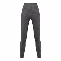 Women’s Stretchy Sport Gray Melange Leggings Front view of women’s gray melange stretchy leggings crafted for workouts yoga and training with high stretch breathable antibacterial fabric offering style and performance buy now leggings