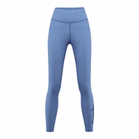 Damen Stretch-Leggings Sport Yoga-Leggings Vorderansicht der Damen Stretch Sport Yoga Leggings in Blau Melange mit leichtem strapazierfähigem Polyester Elastan Material für Komfort Bewegungsfreiheit und modernes Design jetzt kaufen Sport Leggings