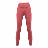 Women’s Stretchy Leggings Sport Yoga Leggings Front view of women’s stretchy red melange sport yoga leggings offering high waist comfort, perfect for yoga, workout, gymnastics, and casual wear with trendy design Get now