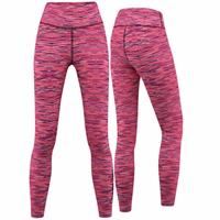 Damen Stretch-Sport-Yoga-Leggings Pink/Schwarz Vorder und Rückansicht der Damen Stretchy Leggings Pink Schwarz Sport Yoga Leggings mit atmungsaktivem UV Schutz Stoff perfekt für Training Outdoor Sport und Alltag jetzt Leggings kaufen