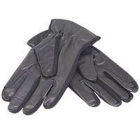 German Wear Lederreithandschuhe Rückansicht der German Wear Leder Reithandschuhe in Schwarz zeigt hochwertige Nähte und langlebiges Leder für perfekte Passform Flexibilität und Komfort bei langen Reitstunden jetzt bestellen