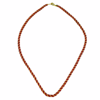 Traditional German cord by German Wear Beautiful 2-color metal cord, red and gold, suitable as a Costume pendant cord or German Wear chain. Decorative traditional accessory, twisted design, 45cm long, great shine, perfect for German festival outfits.
