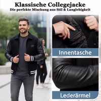 College Blouson Wool Leather Jacket Embrace versatility with exclusive Snap Closure College Jacket. Whether you're heading to class or out for a casual outing, the motorcycle leather jacket adds a touch of convenience to your look. Experience the difference today.