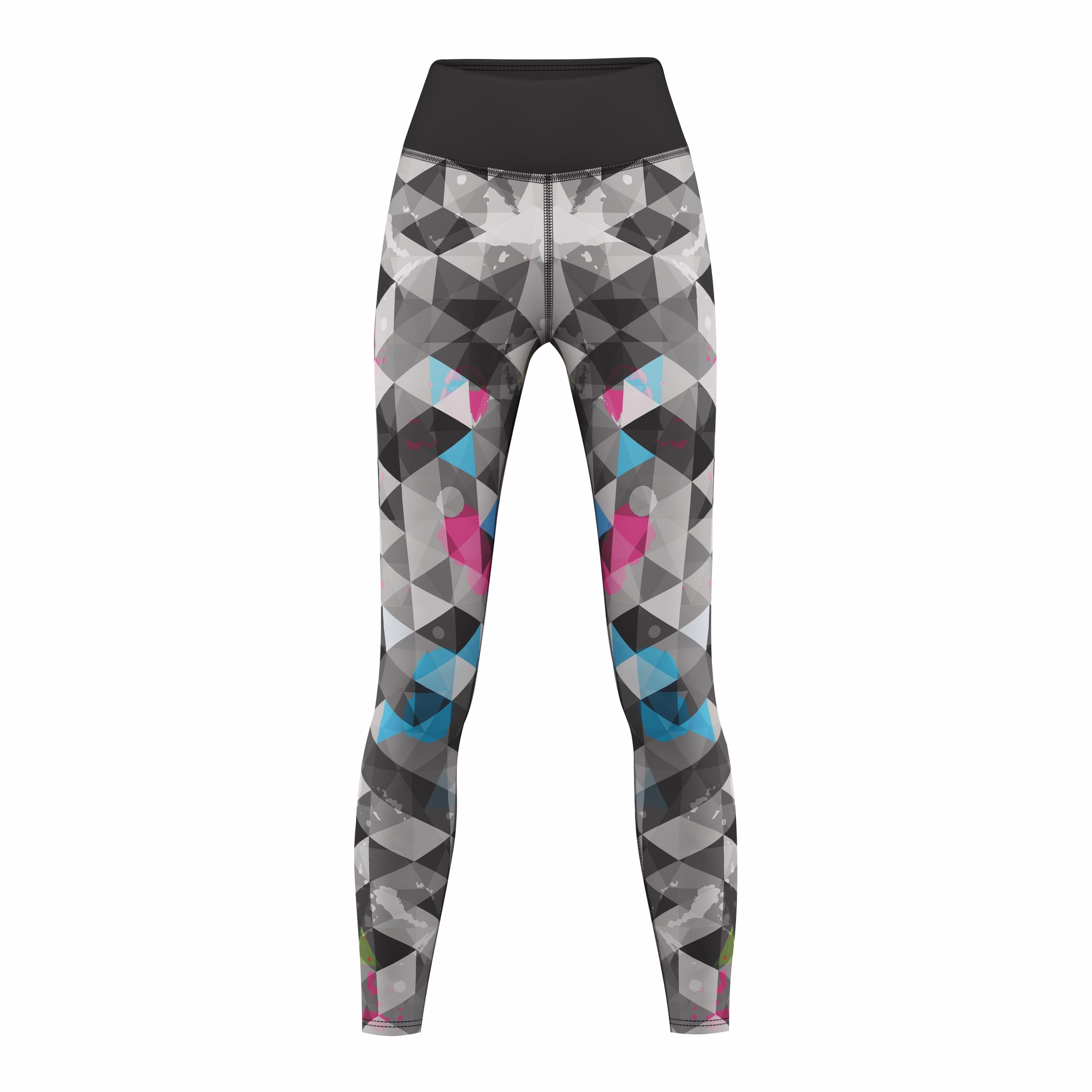 Vorderansicht der Damen Neo Grunge Sport Yoga Leggings von German Wear mit hoher Dehnbarkeit atmungsaktivem Stoff und perfekter Passform für Training Yoga oder Freizeit jetzt Leggings kaufen