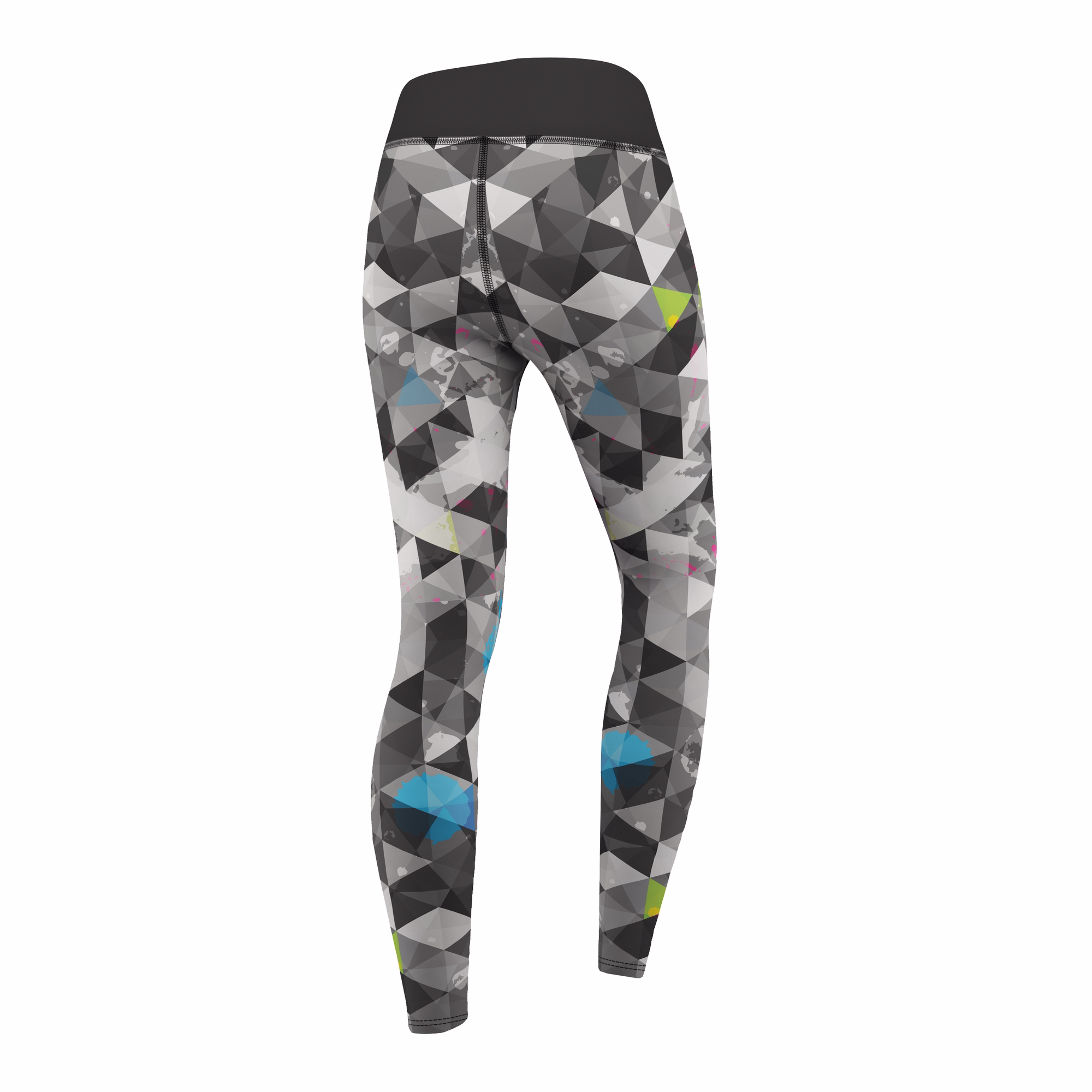 Rückansicht der Damen Neo Grunge Sport Yoga Leggings von German Wear flexible atmungsaktive Sportleggings für Frauen ideal für Yoga Fitness Laufen oder Freizeitmode jetzt kaufen online