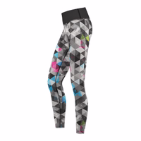 Damen Sport-Yoga-Leggings im Neo-Grunge-Stil Seitenansicht der Damen Neo Grunge Sport Yoga Leggings von German Wear gefertigt aus Polyester Elasthan mit hoher Dehnbarkeit atmungsaktiv und schweißableitend perfekt für Sport jetzt online bestellen