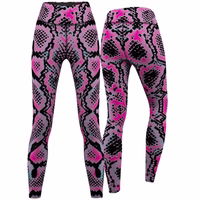 Damen Sportleggings mit Schlangenprint Vorder und Rückansicht der Damen Snake Skin Print Sport Yoga Leggings von German Wear mit elastischem atmungsaktivem Stoff für Fitness Training Yoga und Freizeit maximaler Komfort jetzt online kaufen