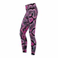Damen Sportleggings mit Schlangenprint Seitenansicht der Damen Snake Skin Print Sport Leggings aus strapazierfähigem elastischem Stoff bietet Flexibilität Komfort und Leistung perfekt für Fitness Tanz oder Alltagstraining jetzt kaufen