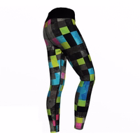 Rückansicht der Damen Neo Pixels Sport Yoga Leggings mit strapazierfähigem flexiblem Design kombiniert atmungsaktives Material und stilvolle Passform für aktive Frauen in Sport und Yoga jetzt kaufen