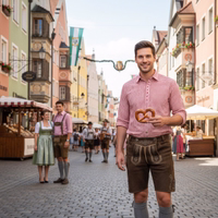 Lifestyle-Ansicht eines traditionellen Herrenhemds mit klassischem Kragen.