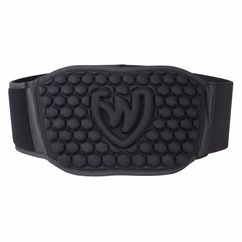 Black Motorcycle Kidney Belt Black motorcycle kidney belt with a honeycomb-patterned padded panel