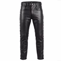 Men's Buffleather jeans. Crafted from natural leather, the jeans offer unmatched comfort &style. Tailor your look with ease, whether prefer a raw-cut edge or a neatly folded cuff. Make a statement with a premium leather collection. Explore now!