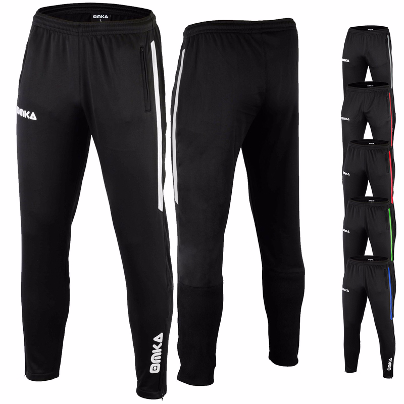 OMKA Optima Men's Training Sport Pant Front and Back view of OMKA Optima Men's Red Training Sport Pant showcasing breathable double-layer design, pull-on closure, and long length for gym or casual wear. Buy online.