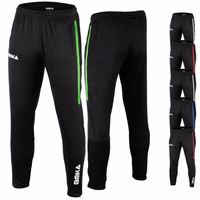 Front and Back view of OMKA Optima Men's Green Training Sport Pant featuring breathable double-layer fabric, pull-on closure, and long length for gym or casual wear. Buy online.