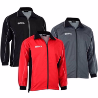 Herren OMKA Sportjacke & Joggingjacke Entdecken Sie die Omka-Sportjacke in Rot, Grau und Schwarz. Mit V-Ausschnitt, langen Ärmeln, doppellagigem Stoff und schweißabsorbierendem Material. Reflektierende Paspeln für Sicherheit, seitliche Reißverschlusstaschen und verstellbarer Bund für perfekte