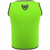 Back view of German Wear 10-Pack Soccer Green Bibs crafted with durable mesh fabric, short sleeves and breathable design to keep players cool during training and practice sessions, get now
