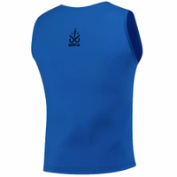 OMKA 6er-Pack Sport-Leibchen Rückansicht des OMKA 6er-Sets Sportkönigsblauer Bib betont komfortable Passform, atmungsaktives Polyester-Mesh und ärmelloses Design für alle Athleten beim Training. Jetzt kaufen.