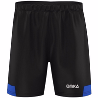 Blaue Fußballshorts von vorne, die sich durch schnelle Trocknung, geringes Gewicht und stilvolles Design auszeichnen.